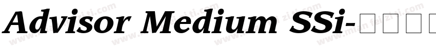 Advisor Medium SSi字体转换